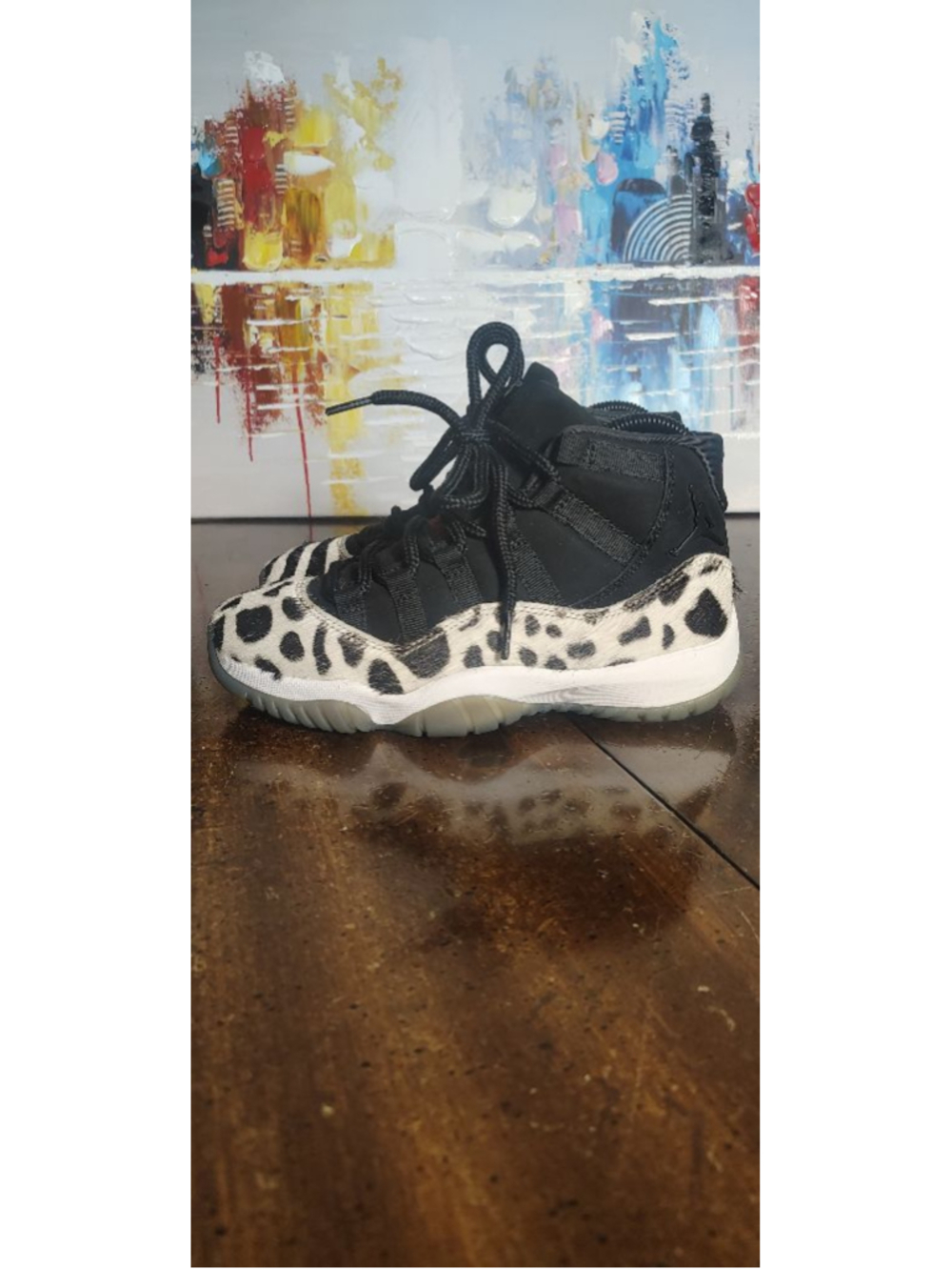 Jordan Air Jordan 11 Animal Instinct Shoes Womens 6.5 Black Sneakers AR0715-010